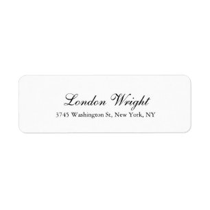 Plain Script Elegant Classical Trendy Black White