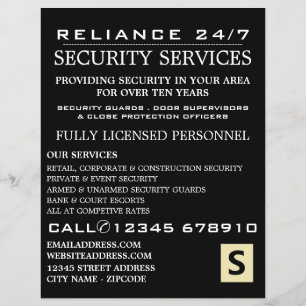 Plain Security Service Personnel Advert Flyer
