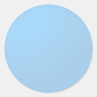 Plain Shades : Baby Blue Classic Round Sticker