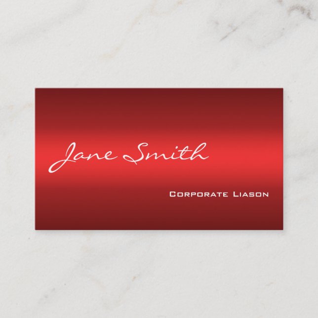 Plain Shades of Red Professional Business Cards (Front)