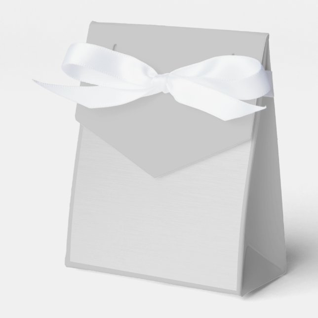 Plain Silver  Favor Box (Front Side)