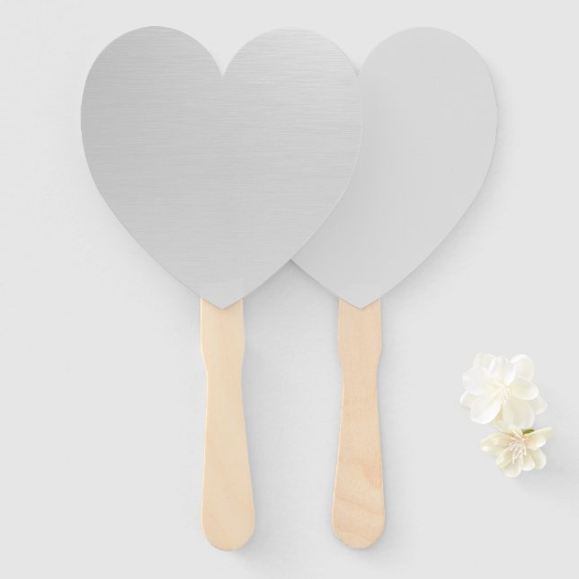 Plain Silver  Hand Fan (Front and Back)