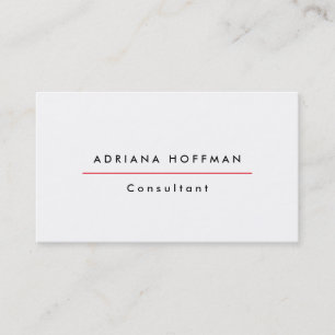 Plain Simple Black White Professional Minimalist Business Card
