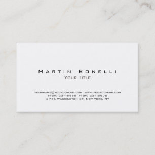 Plain Simple Black & White Trendy Business Card