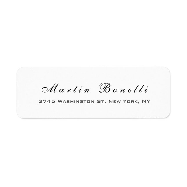 Plain Simple Black White Trendy Calligraphy Script (Front)