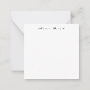 Plain Simple Black White Trendy Calligraphy Script Card