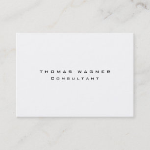 Plain Simple Black White Trendy Minimalist Business Card