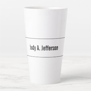 Plain Simple Classical Minimalist Latte Mug