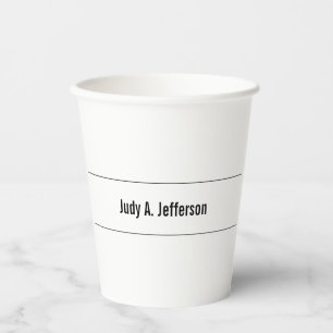 Plain Simple Classical Minimalist Paper Cups