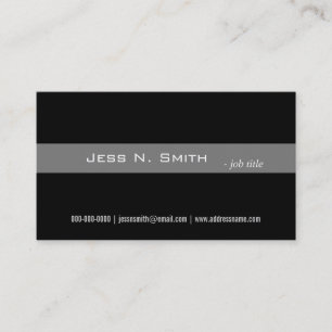 Plain,simple,elegant black business card. card