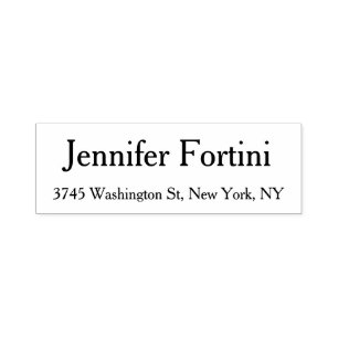Plain Simple Elegant Black & White Modern Self-inking Stamp