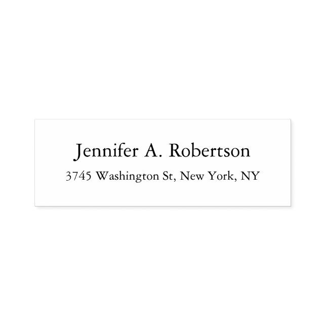 Plain Simple Elegant Classical Minimalist Self-inking Stamp (Design)