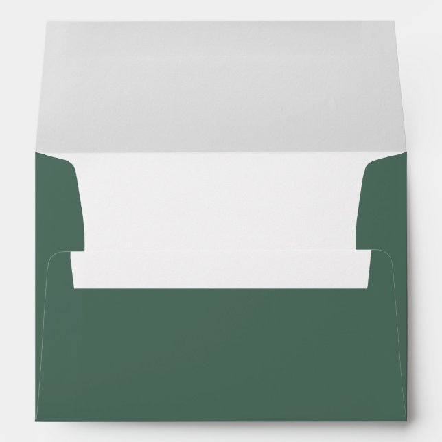 Plain Simple Emerald Forest Green Envelope (Back (Bottom))