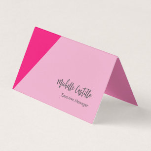 Plain Simple Feminine Minimalist Calligraphy Business Card