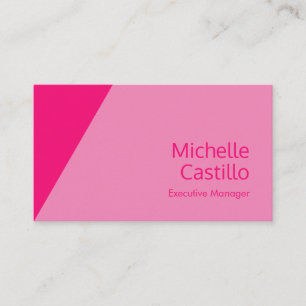 Plain Simple Feminine Minimalist Pink Business Card