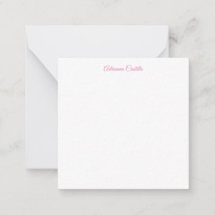 Plain Simple Minimalist Chic Calligraphy Name Card