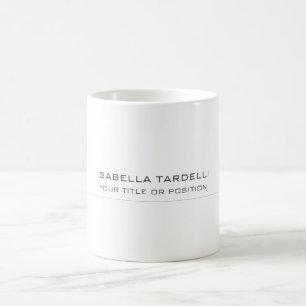 Plain Simple Minimalist Modern Professional Coffee Mug