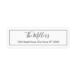 Plain Simple Modern Trendy Custom Return Address