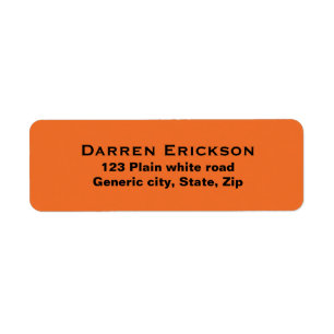 Plain simple orange background black text custom