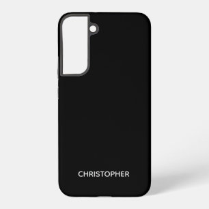 Plain Simple Personalized Black Samsung Galaxy Case
