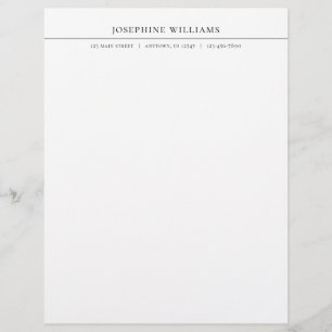 Plain Simple Personalized Letterhead