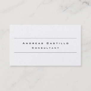 Plain Simple Premium Pearl Minimal Professional  Business Card