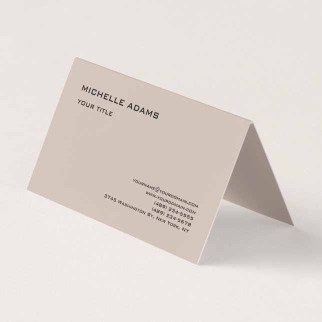 Plain Simple Professional Modern Business Card (Front)