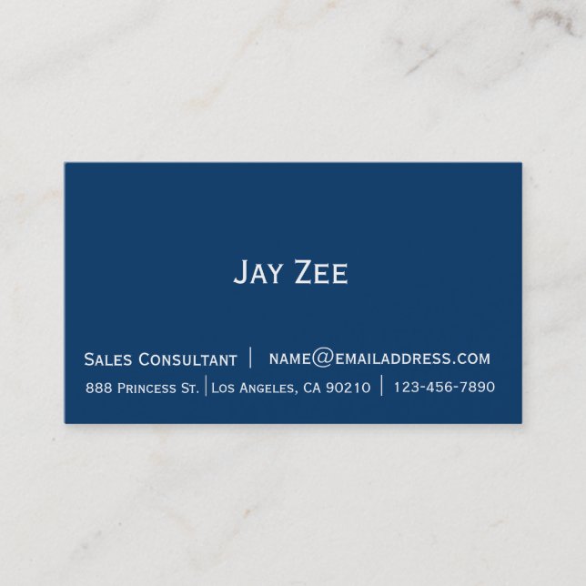 Plain simple two tone business card (Front)