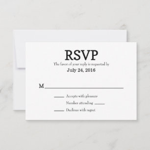 Plain Simple Wedding RSVP Cards