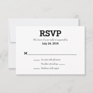 Plain Simple Wedding RSVP Cards
