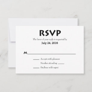 Plain Simple Wedding RSVP Cards