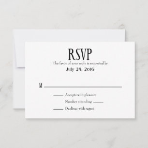 Plain Simple Wedding RSVP Cards