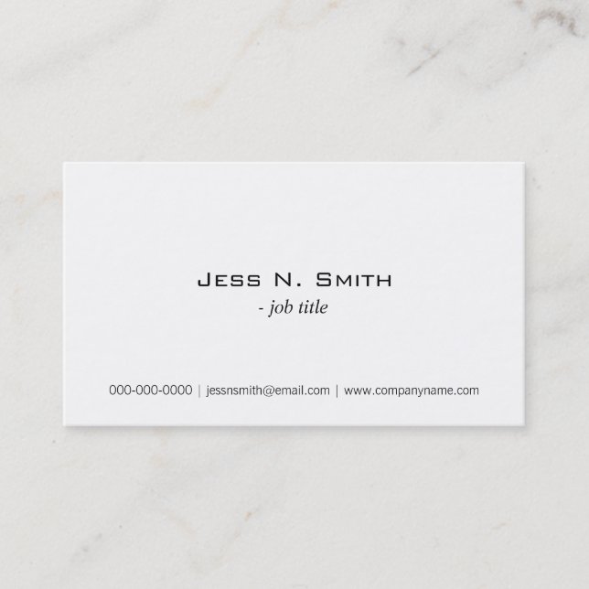 Plain,simple white business card (Front)