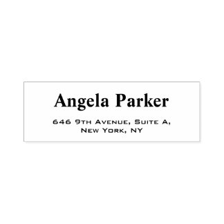Plain Simple White Professional Modern Self-inking Stamp