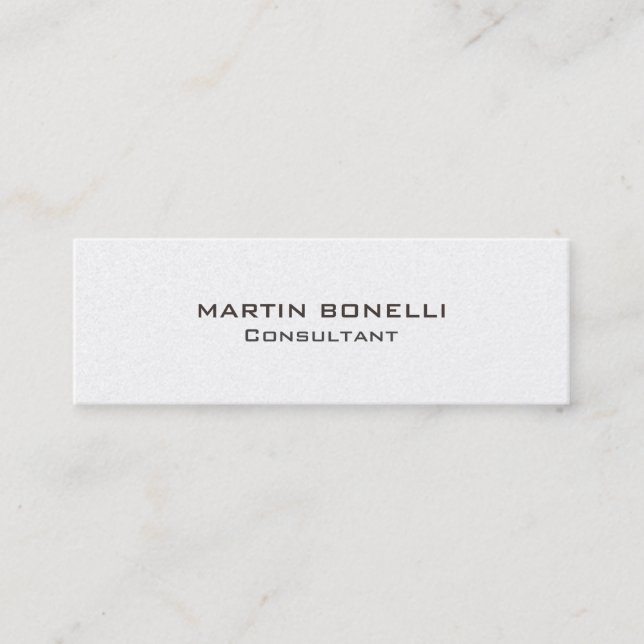 Plain Skinny Rounded Corner Business Card (Front)