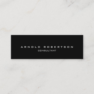 Plain Slim Black Professional Business Card