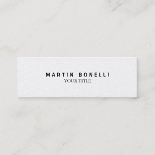 Plain Slim Professional Modern Mini Business Card