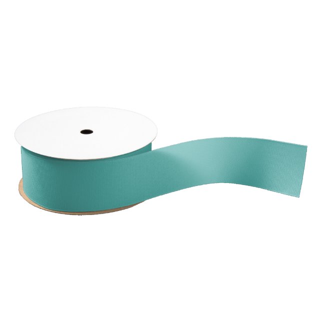 Plain solid eucalyptus pastel turquoise grosgrain ribbon (Spool)
