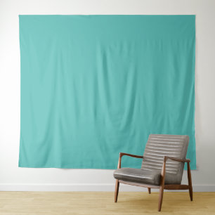 Plain solid eucalyptus pastel turquoise tapestry