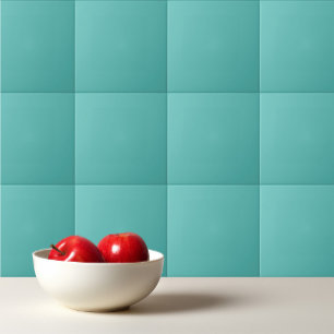 Plain solid eucalyptus pastel turquoise tile