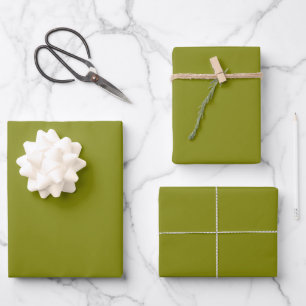 Plain solid grape vine green wrapping paper sheet