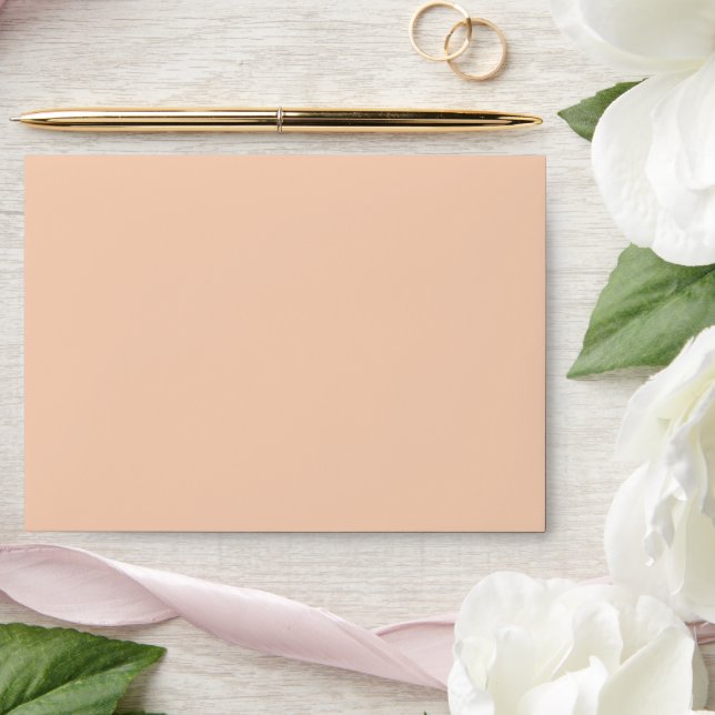 Plain Solid Light Pastel Peach Envelope (Wedding)