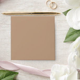 Plain Solid Rustic Champagne Beige Square Envelope