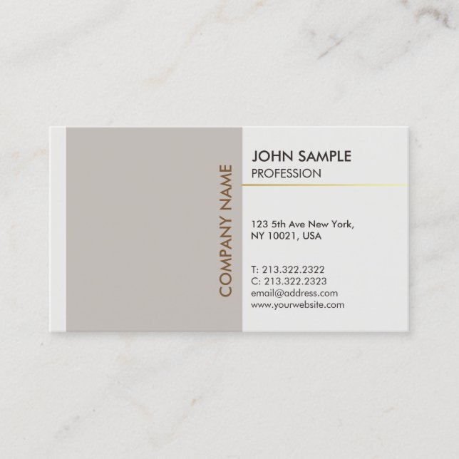 Plain Stylish Modern Professional Elegant Design Business Card (Front)
