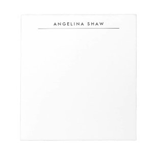 Plain Stylish White Professional Creative Notepad