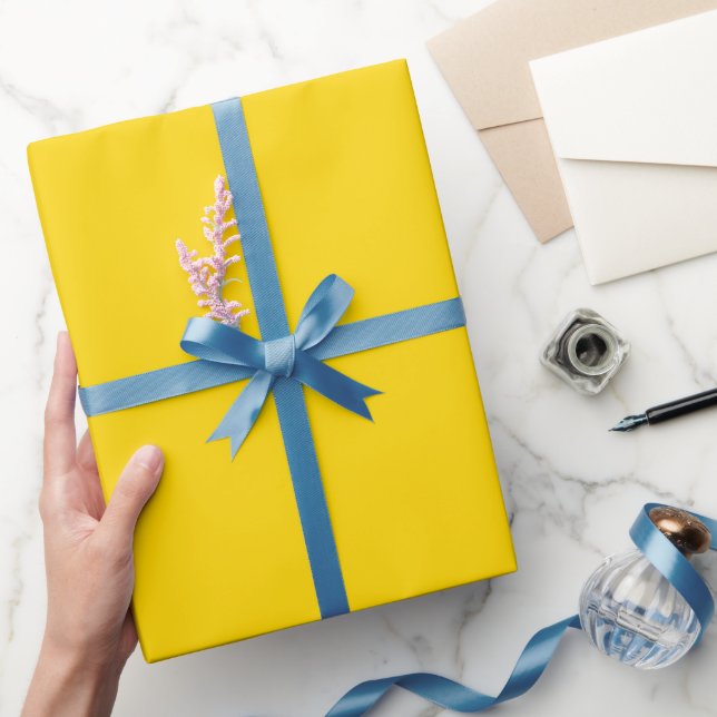 Plain Sunbeam Gold Colour Shade Tone Wrapping Paper (Gifting)