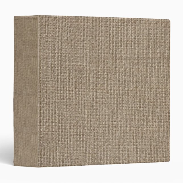 Plain tan burlap background template binder (Front/Spine)