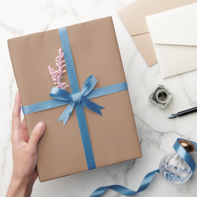 Plain Taupe Tan Colour Shade Tone Wrapping Paper (Gifting)