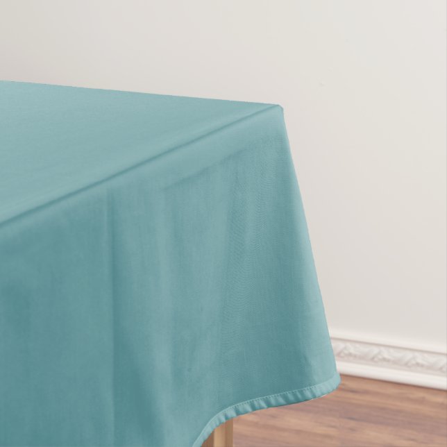 Plain Teal Background Tablecloth (In Situ)