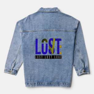 Plain Text Denim Jacket